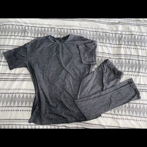 Fashion Nova Weekend Vibes legging set charcoal